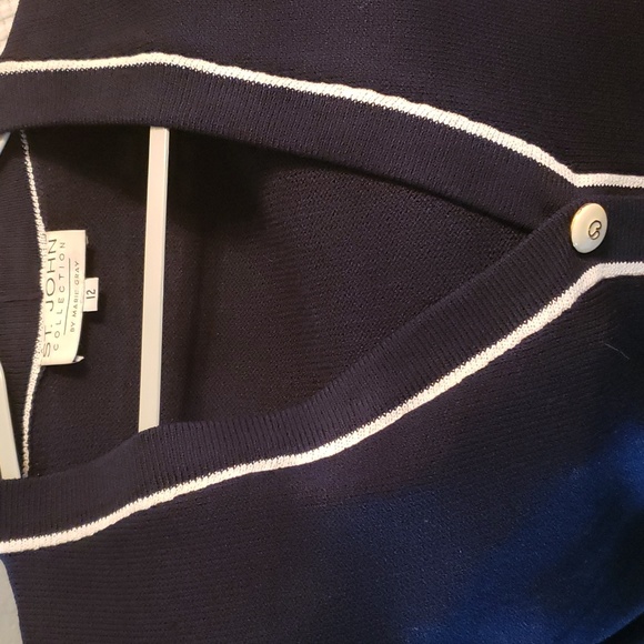 St. John Navy Blue Sailor Dress - Size 12 - Picture 5 of 7